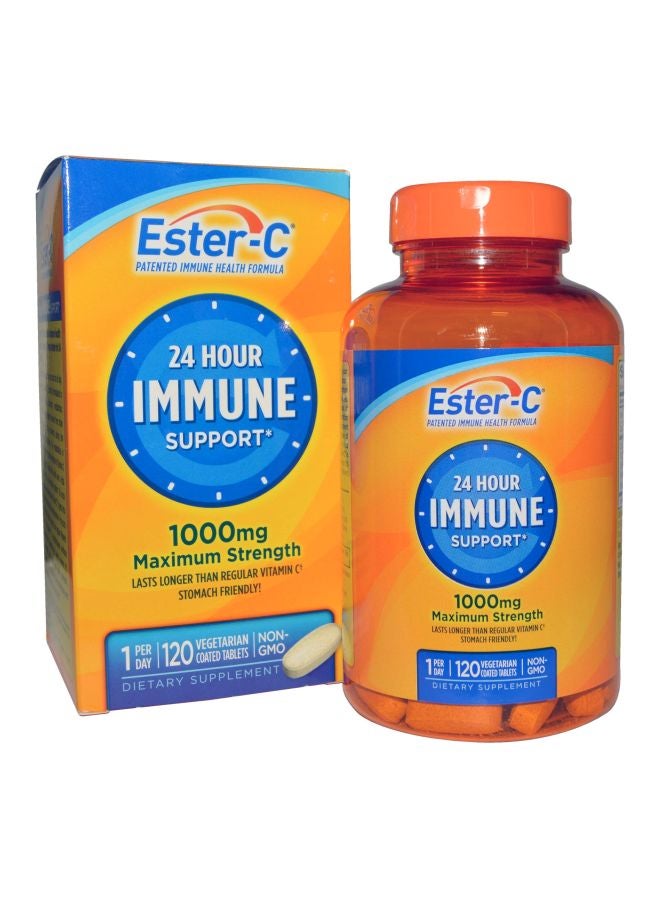 Ester-C 24-Hour Immune Support Dietary Supplement 1000mg - 120 Vegetarian Coated Tablets