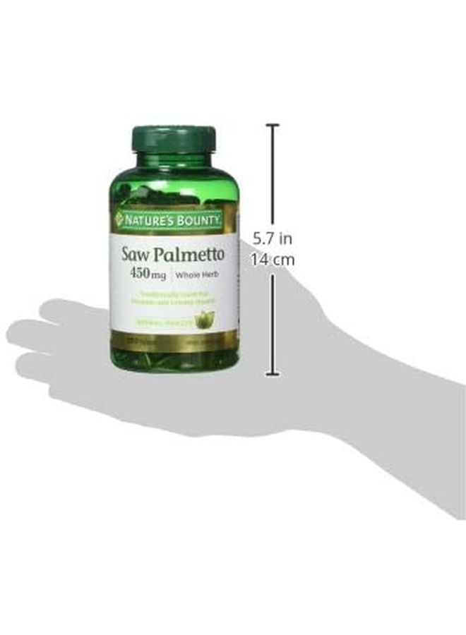 Saw Palmetto Herbal Supplement - 250 Capsules