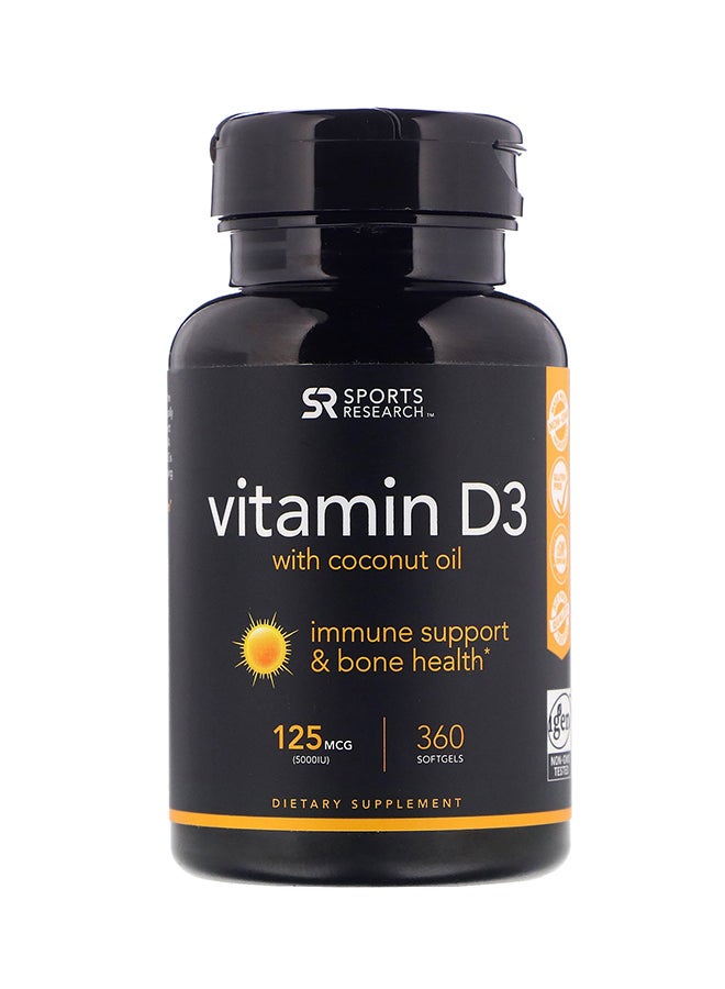 Vitamin D3 With Coconut Oil - 360 Softgels