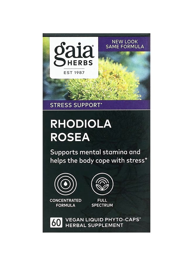 Rhodiola Rosea - 60 Vegan Liquid Phyto-Caps