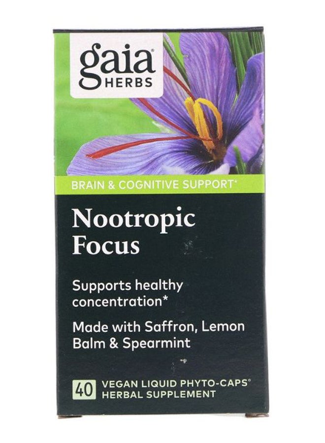 Nootropic Focus - 40 Vegan Liquid Phyto-Caps