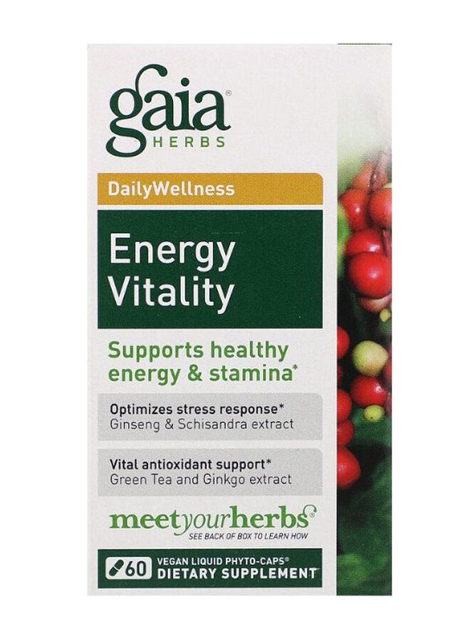 Energy Vitality - 60 Vegetarian Liquid Phyto-Caps