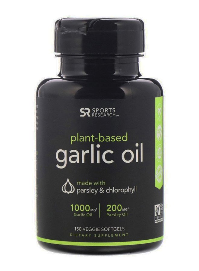 Plant Based Garlic Oil With Parsley And Chlorophyll - 150 Softgels