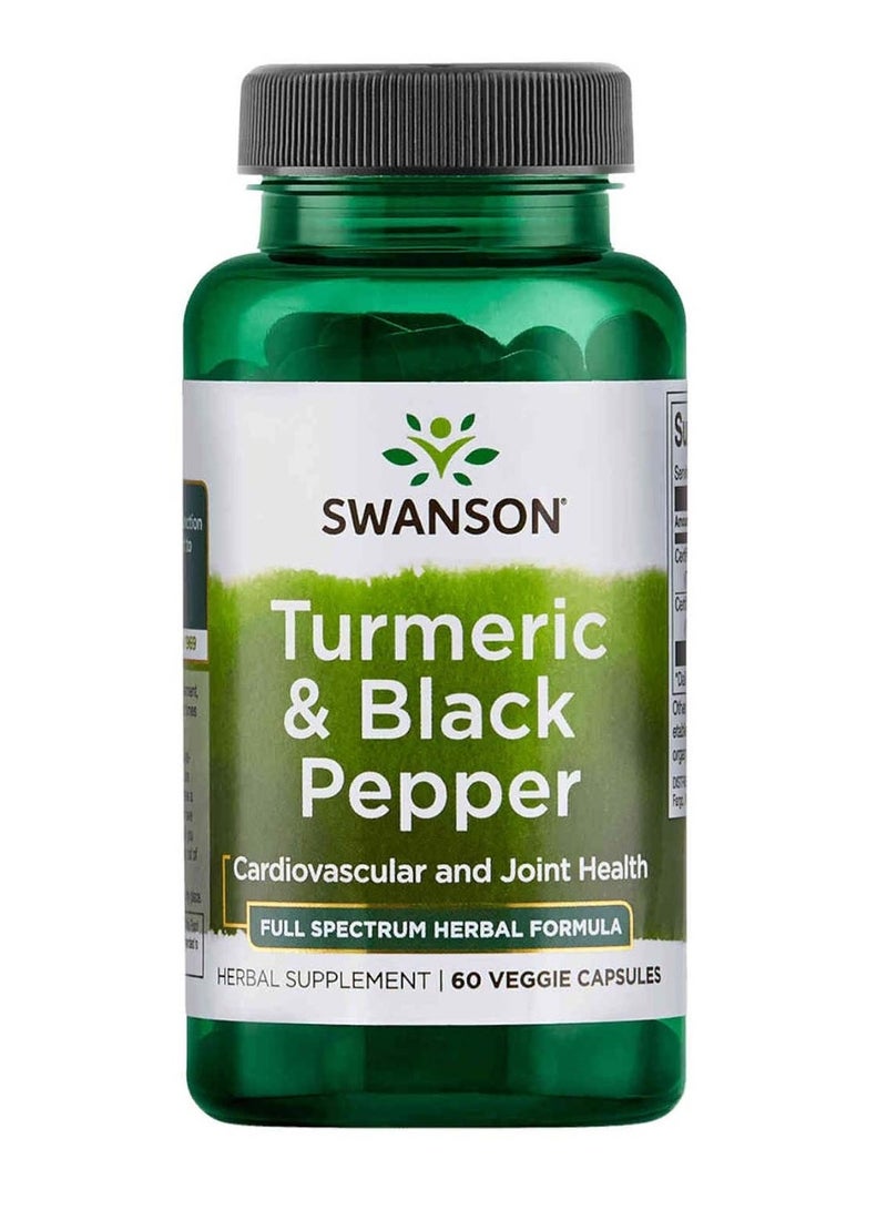 Turmeric and Black Pepper, 60 Veggie Capsules