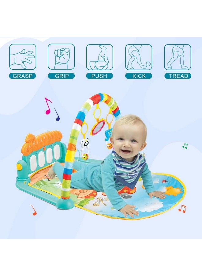 Play Gym For Babies Play Mat New Born Baby Products Hanging Toy Gifts Kick&Playing Piano Activity For Infant Boys&Girls Made In India Multi Color