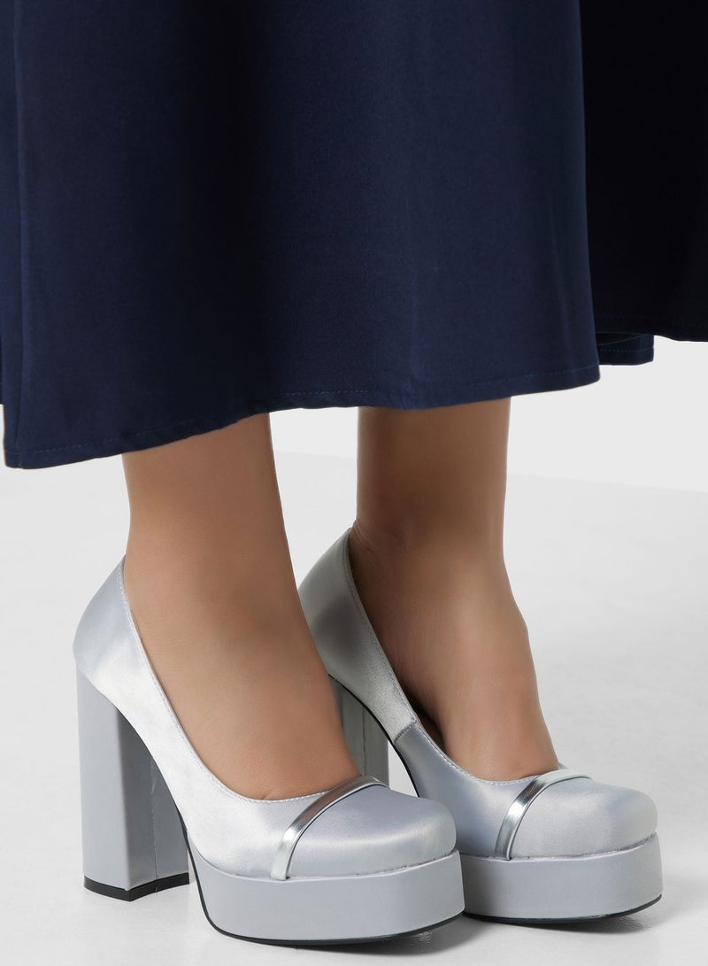 Satin Platform Pump