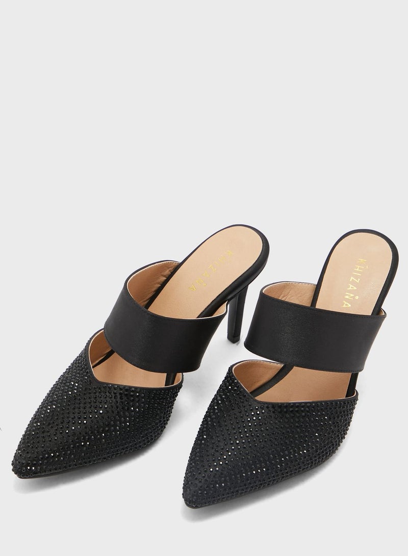 Diamante Slip On Pump