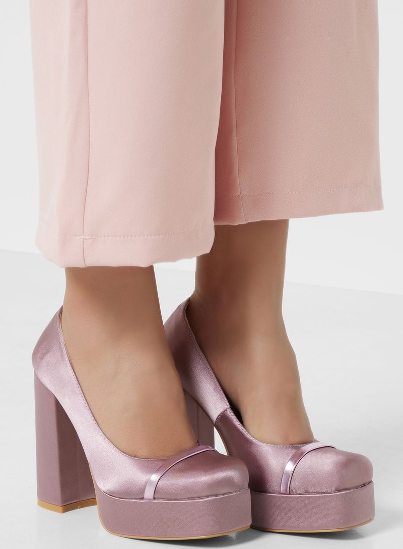 Satin Platform Pump