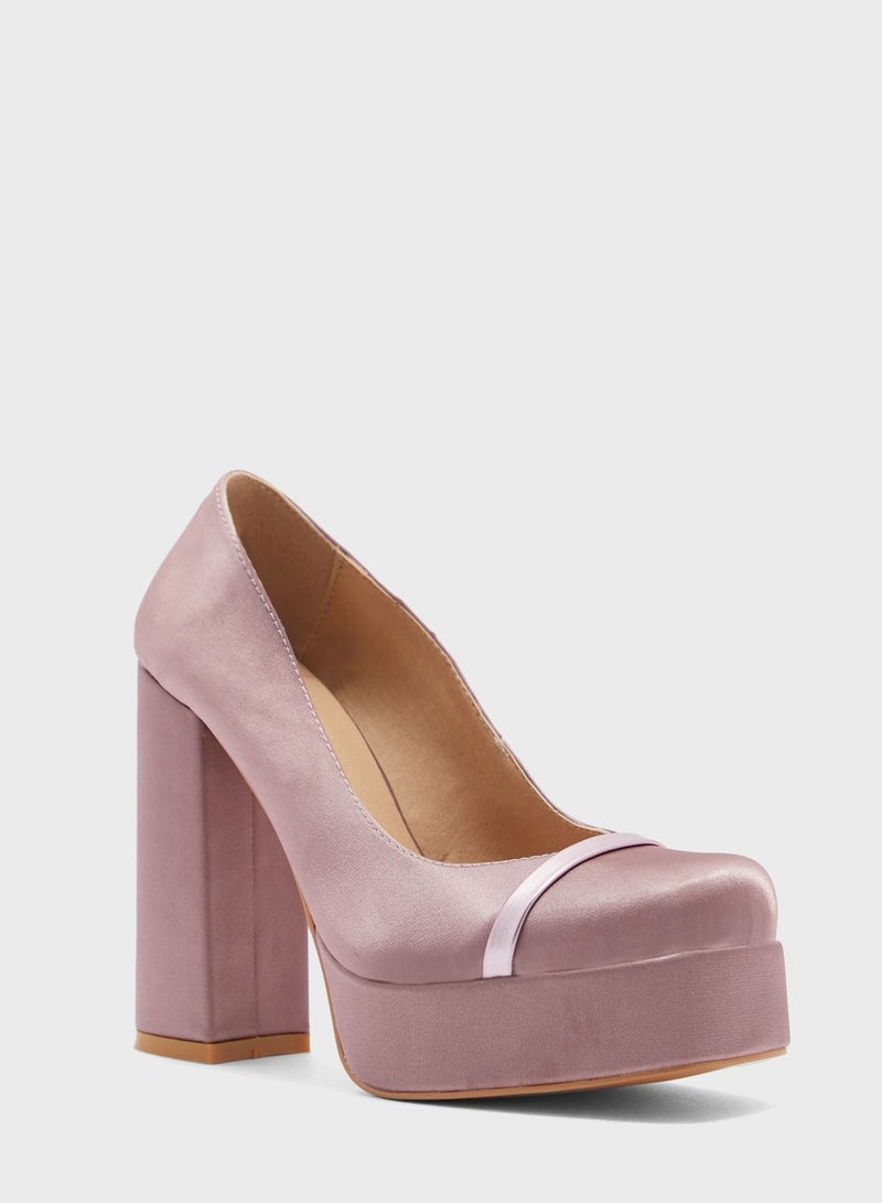 Satin Platform Pump