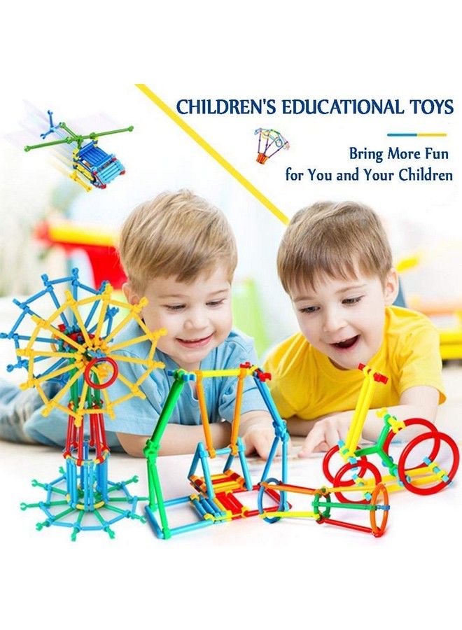 Build Your Creativity Diy Colorful Educational Smart City Assembly Sticks 200 Sticks Blocks For Kids Boys & Girls With Different Themes
