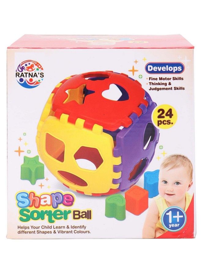 Educational Shape Sorter Ball With Shapes All Around The Detachable Ball For Kids Ages 1+ Non Toxic