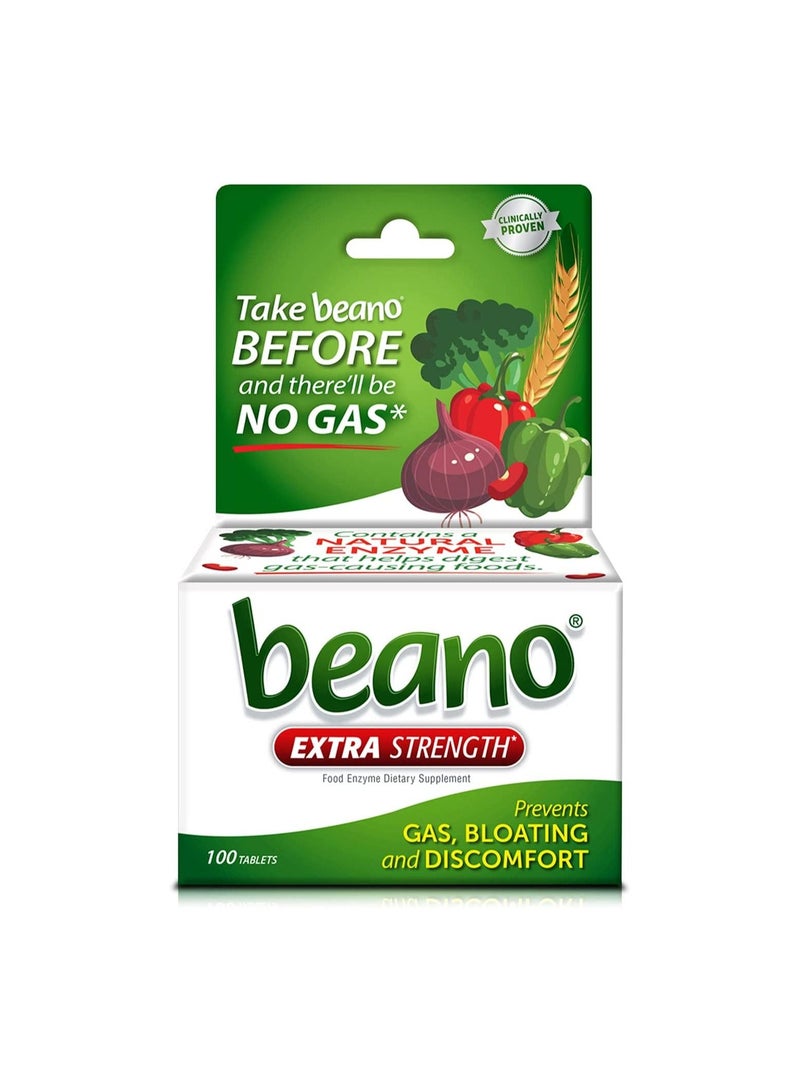 Beano Food Enzyme Dietary Supplement  100 Tablets