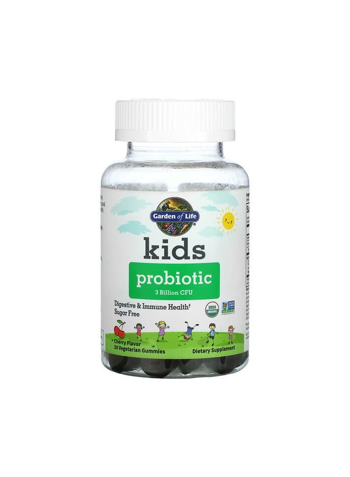 Garden of Life, Kids Probiotic, Cherry, 3 Billion CFU, 30 Vegetarian Gummies