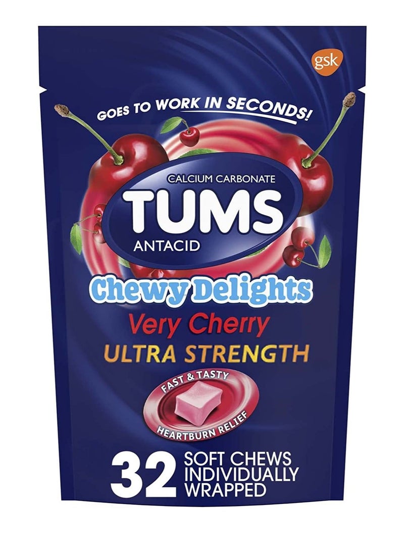 Chewy Delights Ultra Strength Antacid Soft Chews for Heartburn Relief