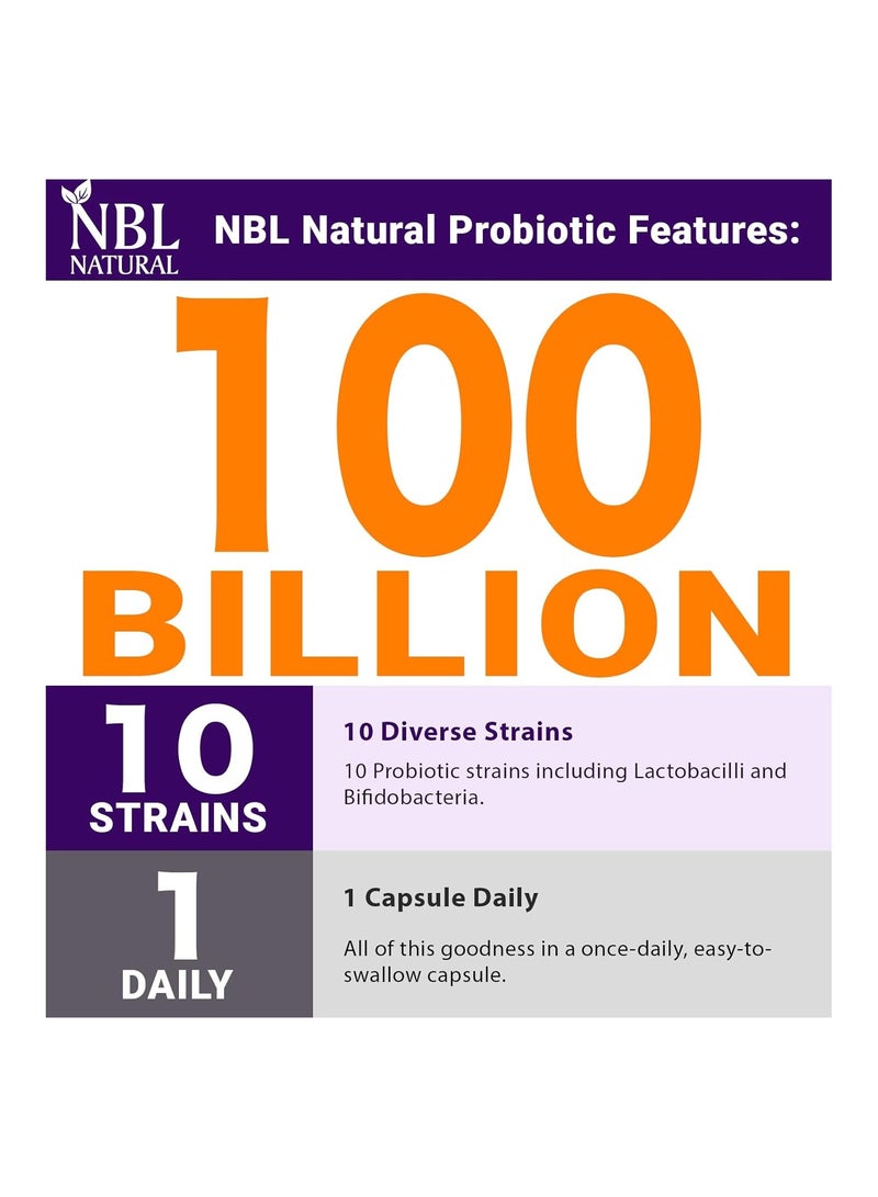 Probiotic-10, 100 Billion, with 10 Probiotics Strains, 60 Veg Capsules