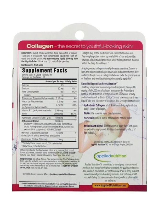 4-Piece Liquid Collagen Skin Revitalization Tube
