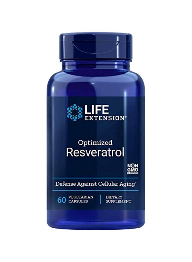 Optimized Resveratrol Dietary Supplement - 60 Capsules