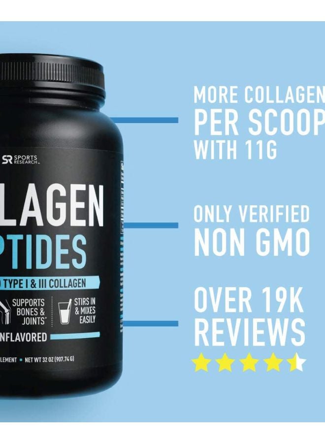 Collagen Peptides Dietary Supplements - Unflavoured 32 oz (907 g)