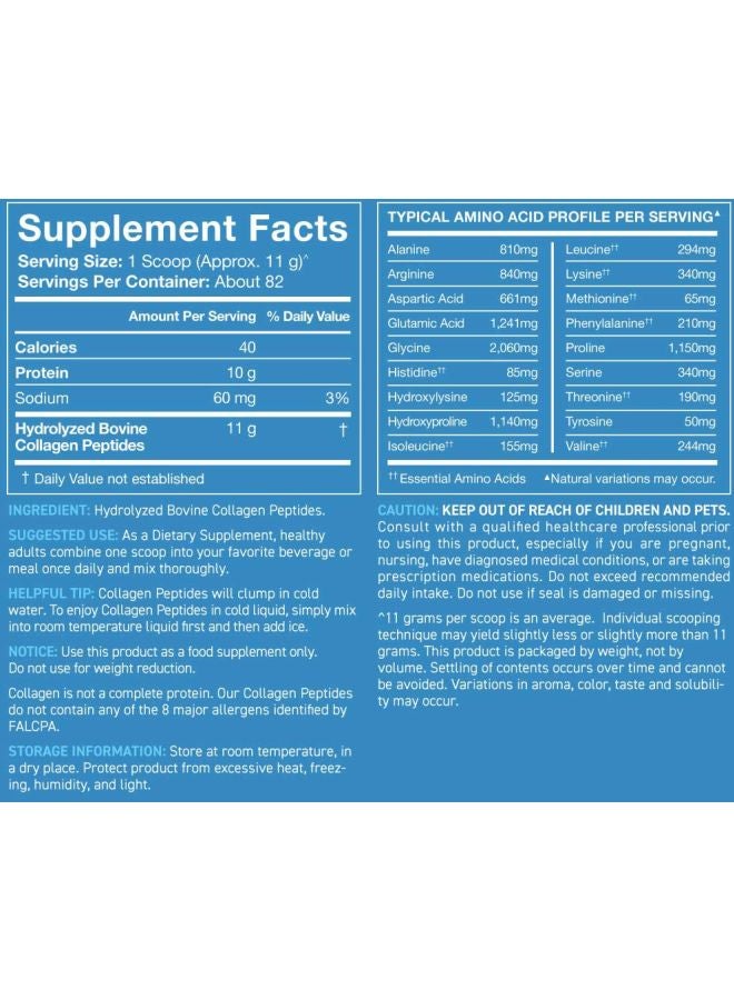 Collagen Peptides Dietary Supplements - Unflavoured 32 oz (907 g)