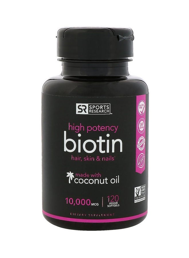 Biotin Dietary Supplement - 120 Vegetable Sogtgels