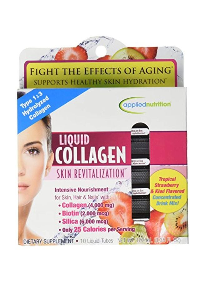 Liquid Collagen Skin Revitalization Dietary Supplement - 10 Liquid Tubes