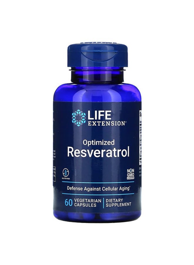 Optimized Resveratrol Dietary Supplement - 60 Capsules