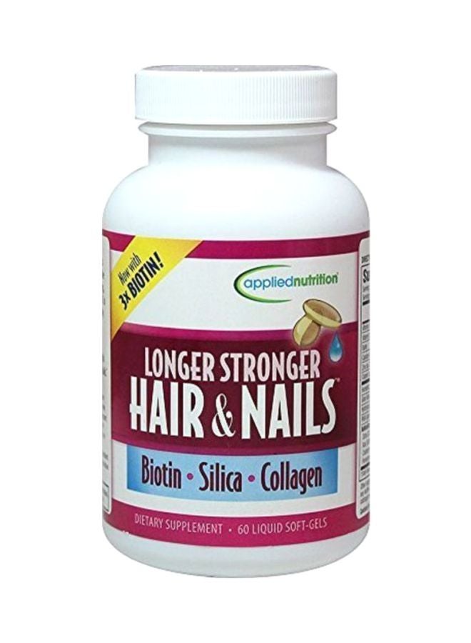 Longer Stronger Hair And Nails Dietary Supplement - 60 Liquid Softgels