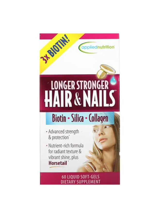 Longer Stronger Hair And Nails Dietary Supplement - 60 Softgels