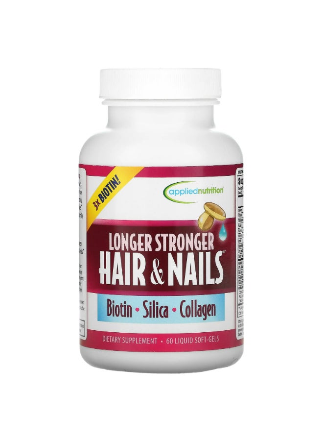 Longer Stronger Hair And Nails Dietary Supplement - 60 Softgels