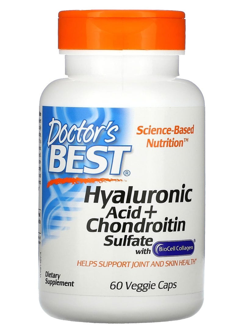 Hyaluronic Acid + Chondroitin Sulfate with BioCell Collagen, 60 Veggie Caps