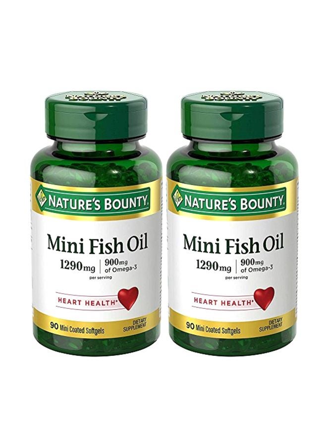 Pack Of 2 Mini Fish Oil - 90 Coated Softgels