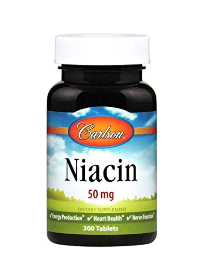 Niacin 50 mg Dietary Supplement - 300 Tablets