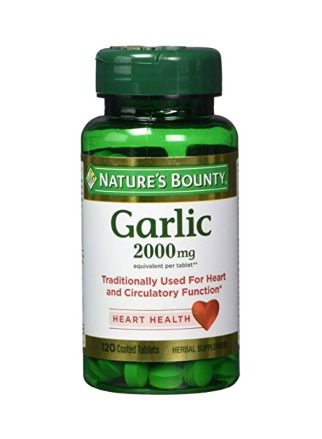 Pack Of 4 Garlic Dietary Supplement 2000mg - 120 Coated Tablets