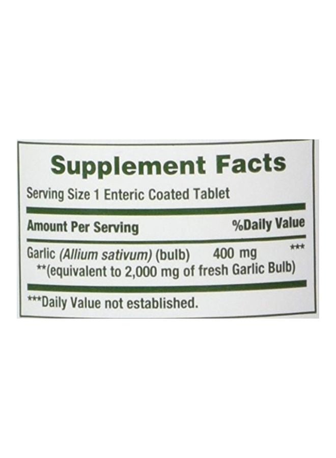 Pack Of 4 Garlic Dietary Supplement 2000mg - 120 Coated Tablets