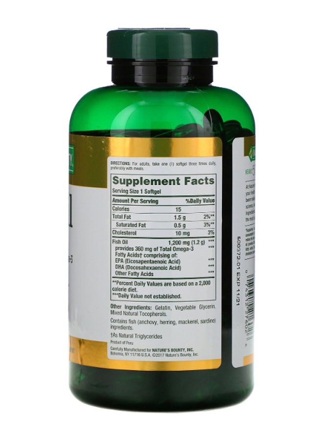 Fish Oil Dietary Supplement 320 Softgels 1,200 mg
