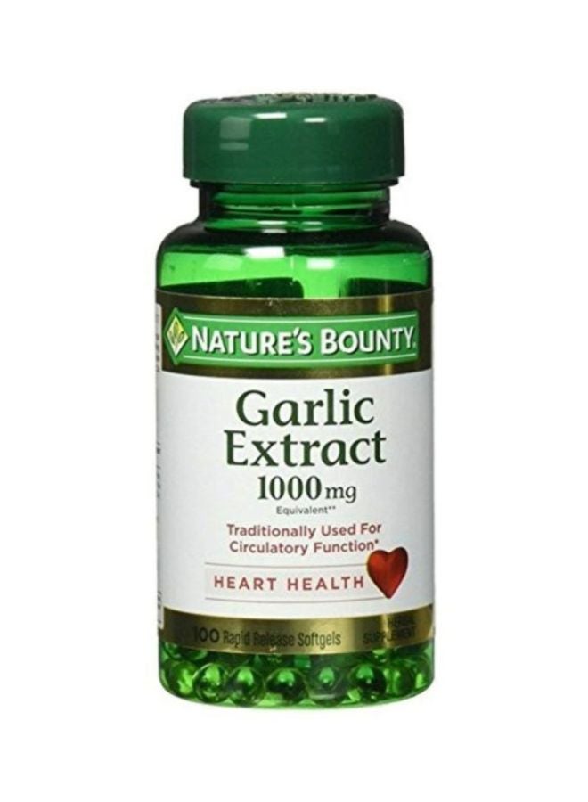 Pack Of 3 Garlic Extract 1000mg Herbal Supplement - 100 Softgels