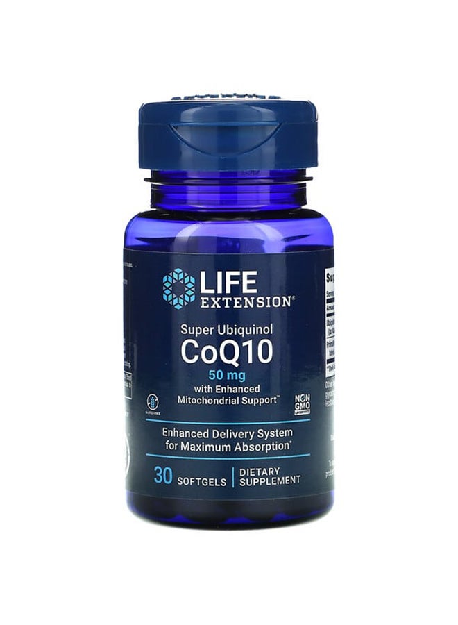 Super Ubiquinol CoQ10 With Enhanced Mitochondrial Support - 30 Softgels