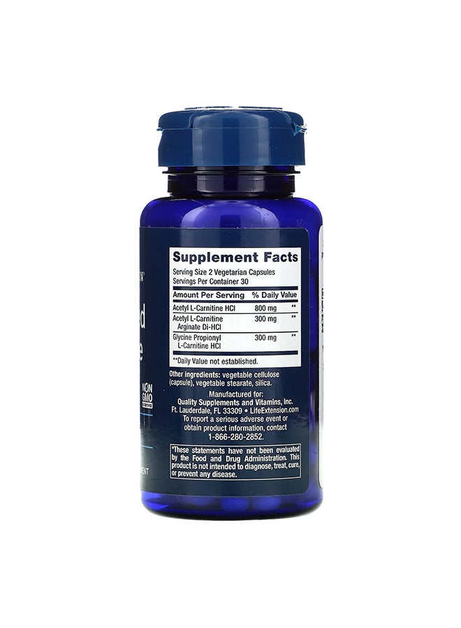 Optimized Carnitine Dietary Supplement - 60 Capsules