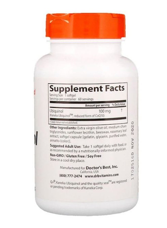 Ubiquinol Supplement - 60 Softgels