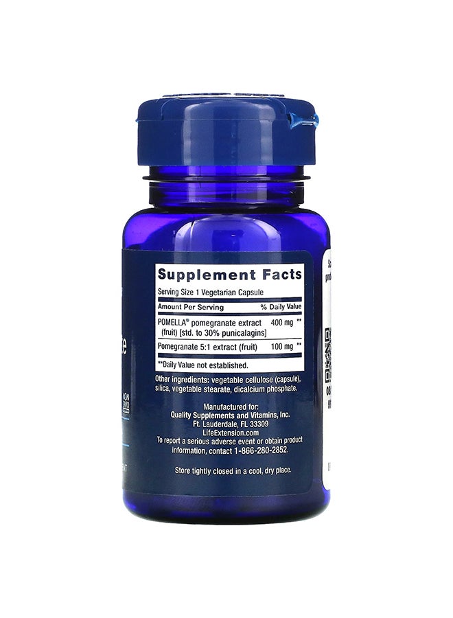 Pomegranate Fruit Extract - 30 Vegetarian Capsules