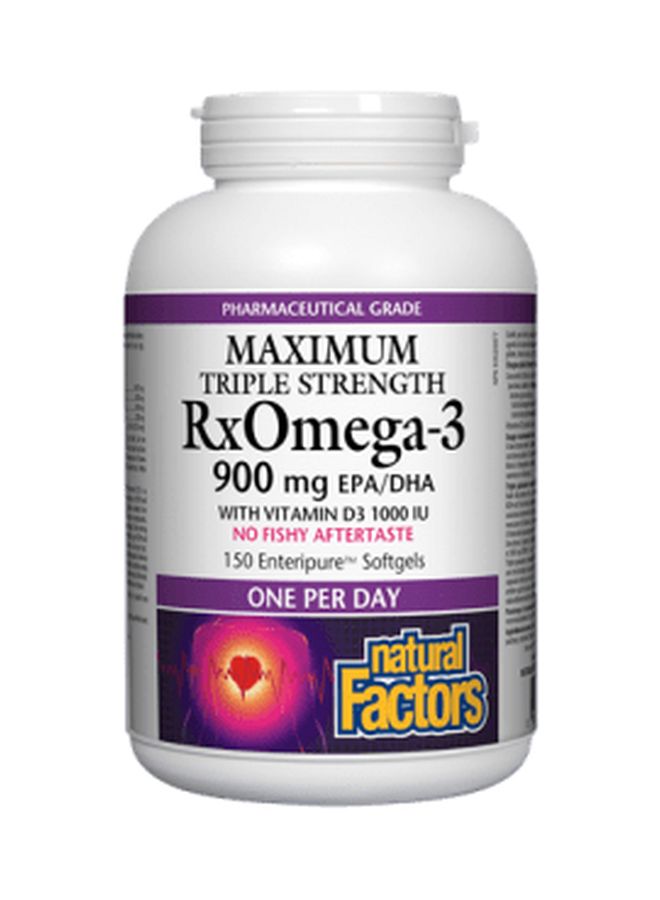 RxOmega-3 With Vitamin D3 1000 IU 900 mg - 150 Softgels