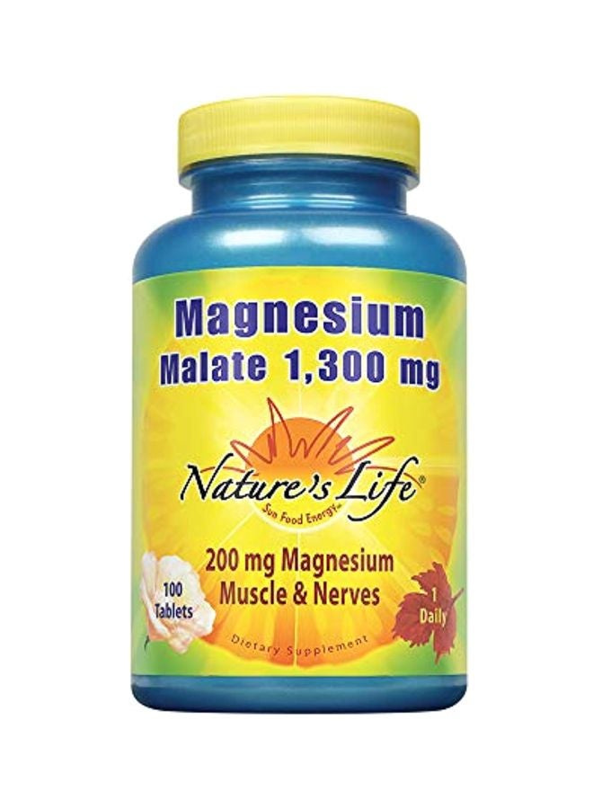 Magnesium Malate Muscles And Nerves Suplement - 100 Tablets