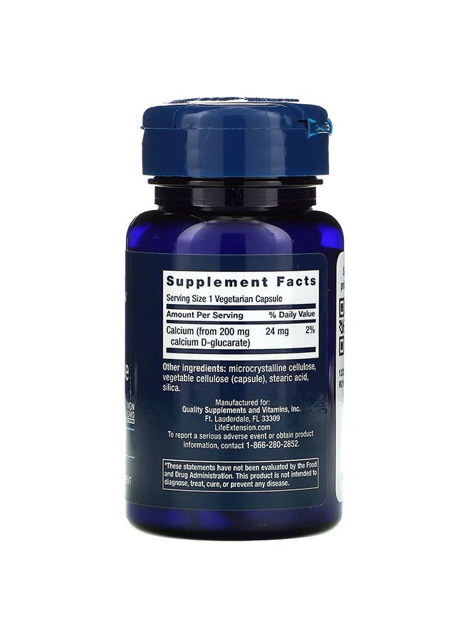 Calcium D-Glucarate 200mg - 60 Capsules
