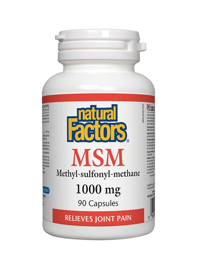 Natural Factors MSM, 1000 mg, 90 Capsules