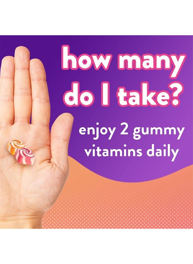 vitafusion Chewable Calcium Gummy Vitamins for Bone and Teeth Support, Fruit and Cream Flavored, America's Number 1 Gummy Vitamin Brand, 50 Day Supply, 100 Count