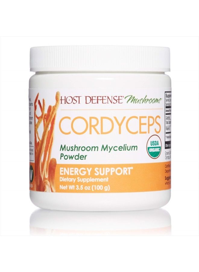 , Cordyceps Powder, Supports Energy, Stamina and Athletic Performance, Mushroom Supplement, 3.5 oz, Plain