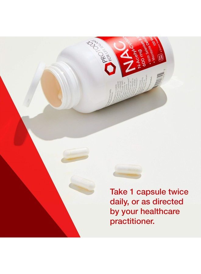 Protocol NAC with Selenium and Molybdenum - Glutathione, Brain, and Lung - 100 Veg Caps