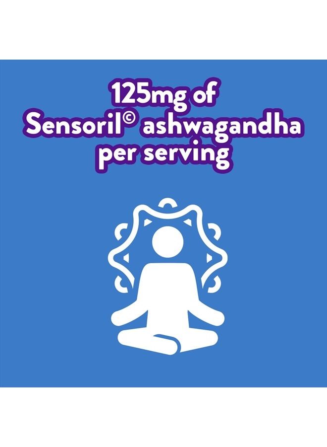 Ashwagandha Gummies –Clinically Shown Adaptogen Sensoril Ashwagandha 125mg Per Serving – Help Manage Stress – Chewable Gummy Vitamins/ Alternative to Liquid Capsules Drops Powder, 60 Count