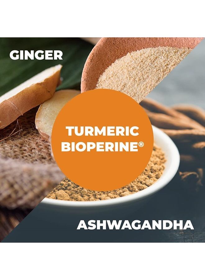 Turmeric Curcumin & Ashwagandha Supplements with Black Pepper. 95% Curcuminoids. Joint Support Supplement with Organic Tumeric, Ginger & Bioperine. Aids Joint Health, Energy, Mood & Overall Well-Being