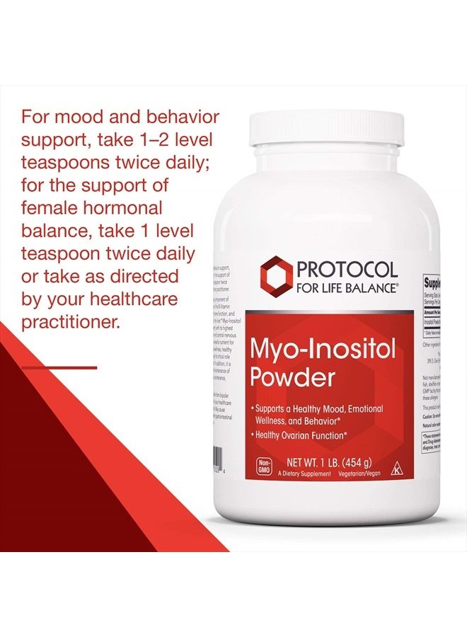 Protocol for Life Balance - Myo-Inositol Powder - 1 LB (454 g)